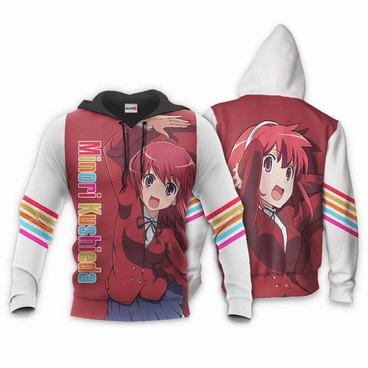 Toradora Minori Kushieda Anime Manga For Men And Women 3d Hoodie Zip Hoodie