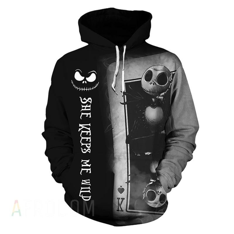 Jack Skellington And Sally Couple Hoodie, Gift For Fan 3d All Over Print Shirt Hoodie