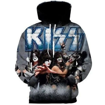 New Official Kiss Rock Band Members 3d Hoodie Zip Hoodie