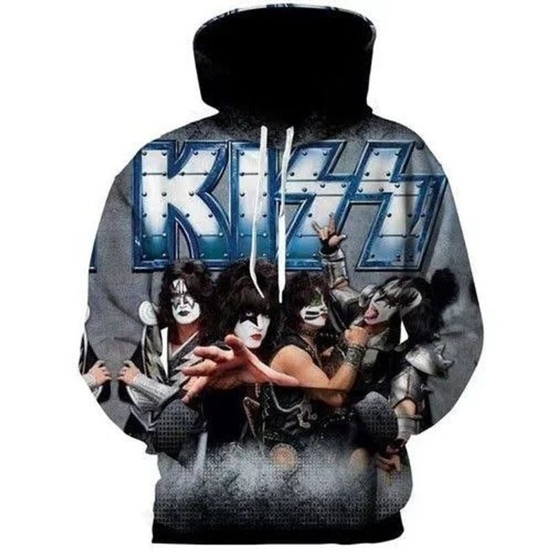 New Official Kiss Rock Band Members 3d Hoodie Zip Hoodie