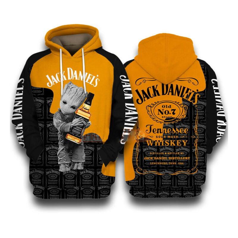 Marvel Hoodie Groot And J.daniel's 3d Hoodie Zip Hoodie