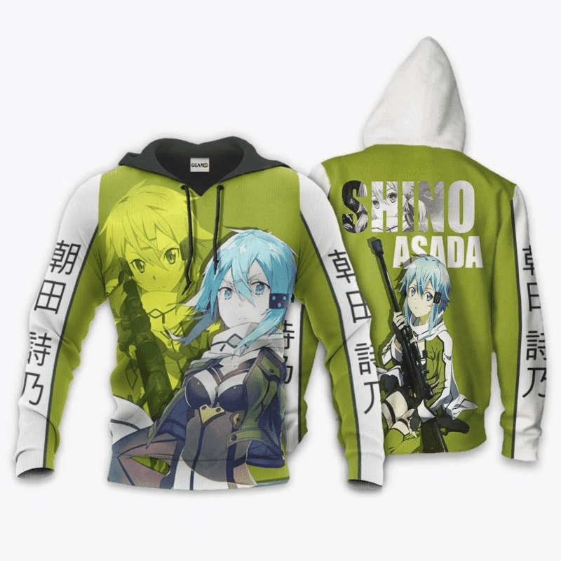 Shino Asada Anime Manga Sword Art Online For Men And Women 3d Hoodie Zip Hoodie