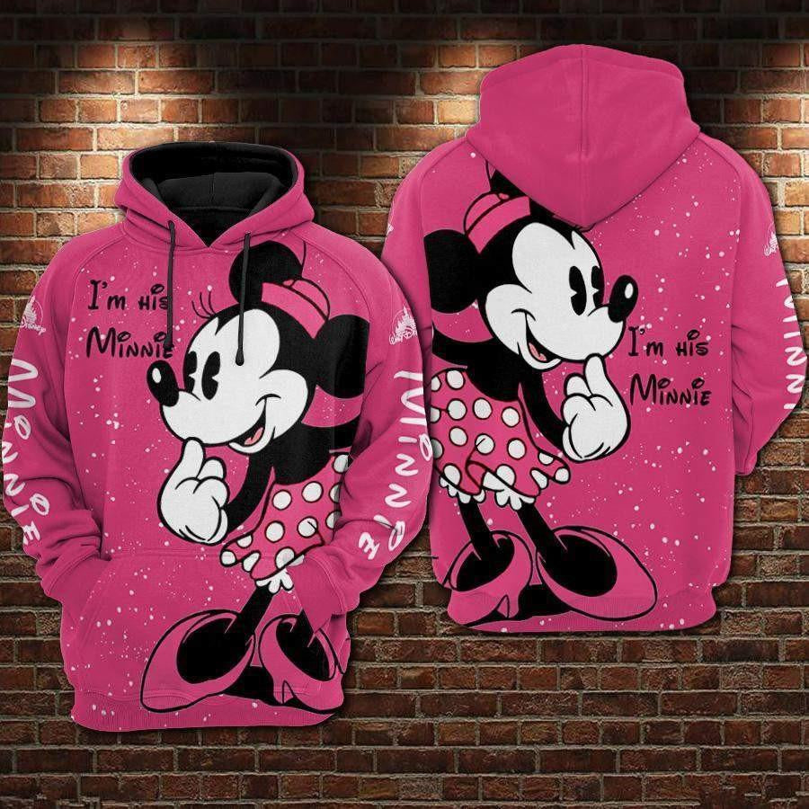 Disney Characters, Minnie Mouse Disney, Im His Minnie Aop Hoodie