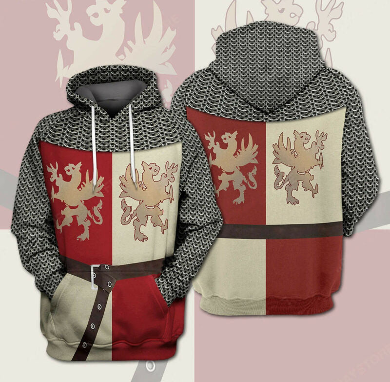 Men's Historical Hoodie Custom Polish Knight 3d Hoodie Zip Hoodie