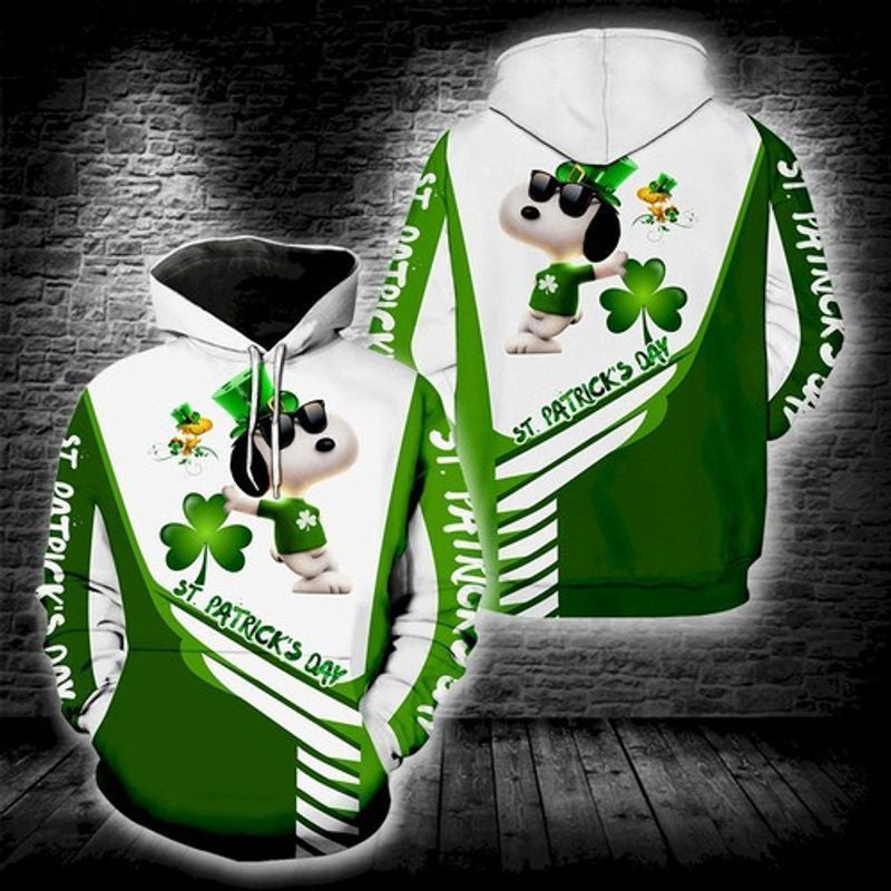 Irish Saint Patrick's Day Snoopy Color Full 3d Hoodie