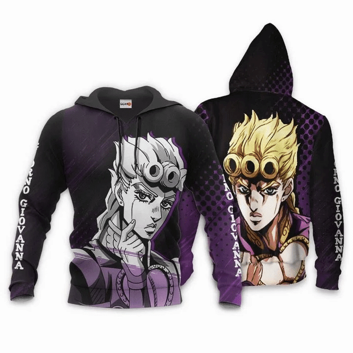Giorno Giovanna Anime Manga Jojo's Bizarre Adventure For Men And Women 3d Hoodie Zip Hoodie