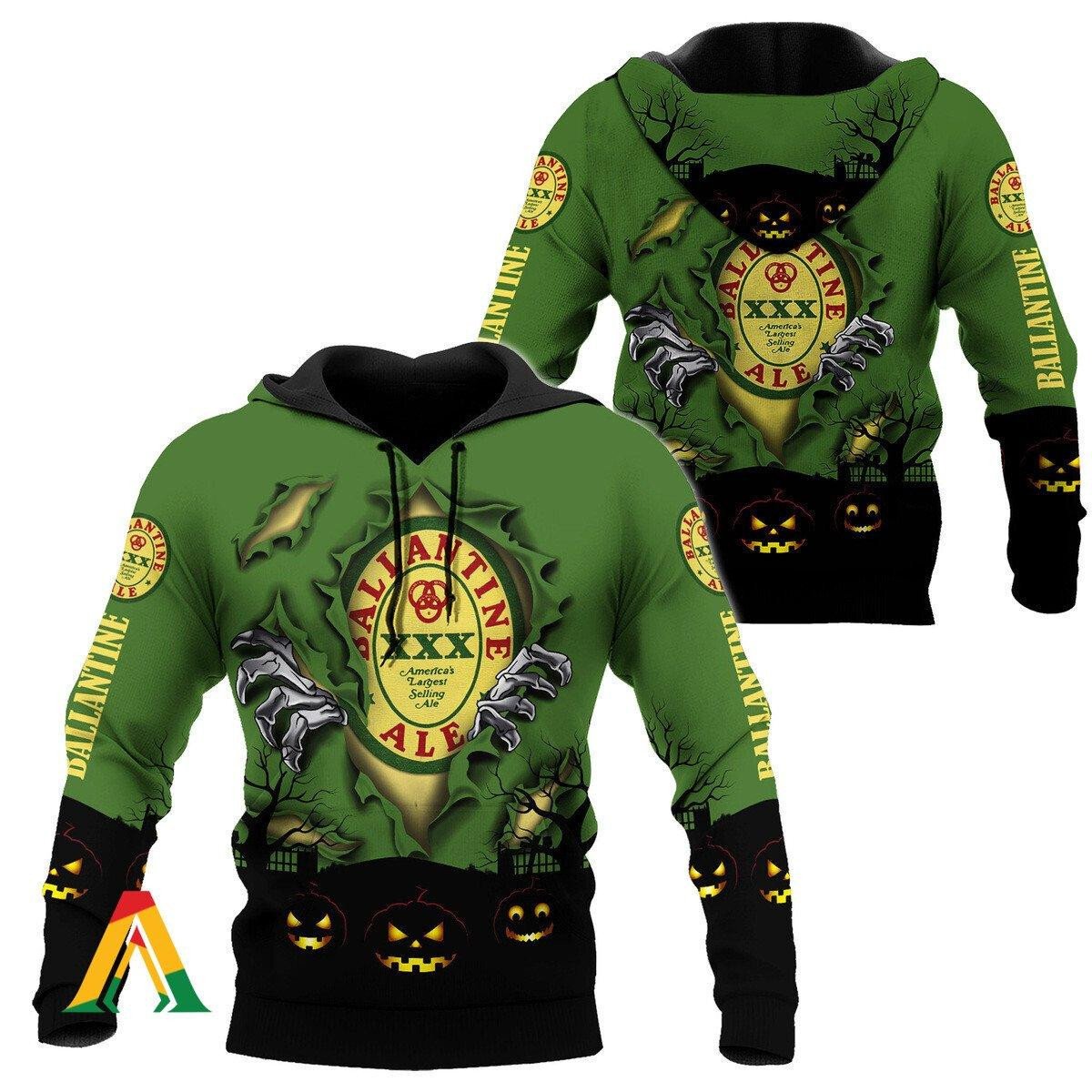 Scary Night Halloween Ballantine's Whisky Hoodie &amp; Zip Hoodie