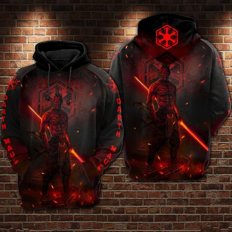 Darth Maul Sith Lord Star Wars Over Print 3d Hoodie Zip Hoodie