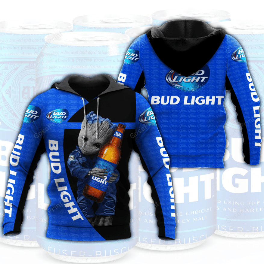 Baby Groot Bud Light Aop Hoodie