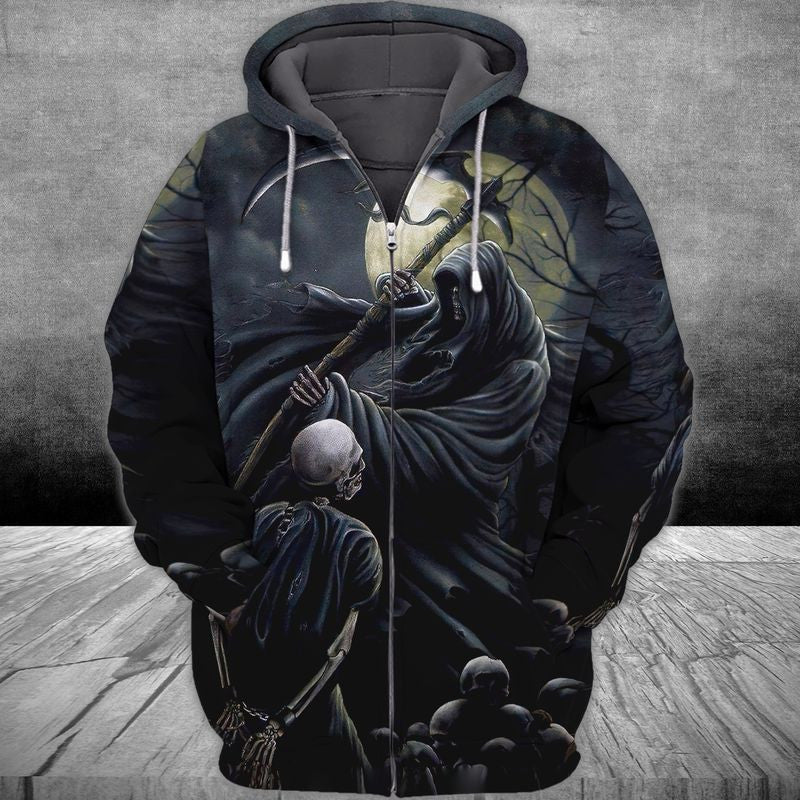 Grim Reaper For Men And Women 3d Hoodie Zip Hoodie