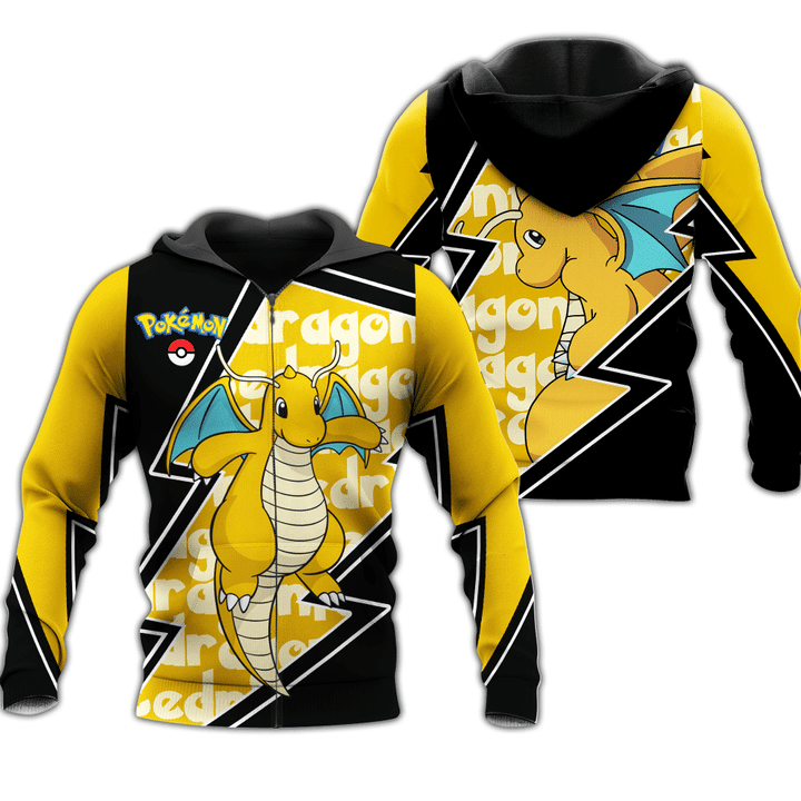 Dragonite Pokemon Anime Manga For Men And Women 3d Hoodie Zip Hoodie