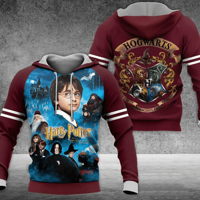 Harry Potter Over Printed 3d Hoodie Zipper Hoodie