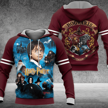 Harry Potter Over Printed 3d Hoodie Zipper Hoodie