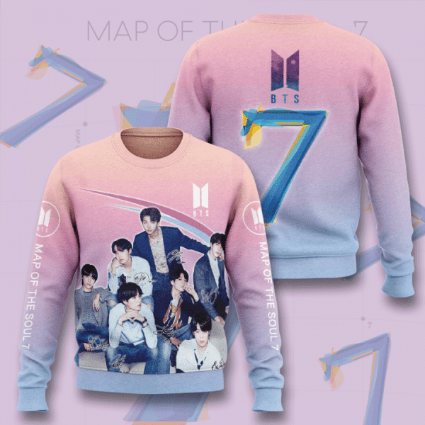 Bts Bangtan Boys 7th Anniversary 2013 2020 Map Of The Soul Signature 3d Hoodie All Over Printed Hoodie
