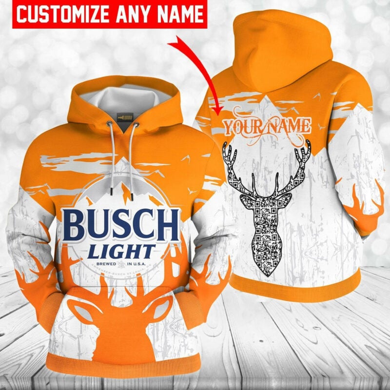 Busch Light Deer Custom Name Hoodie 3d