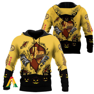 Scary Night Halloween Shiner Bock Beer Hoodie &amp; Zip Hoodie