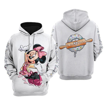 Minnie Mouse Ms. 3xclusiv3 Bak3ry Fan Gift Stylist Unisex Cartoon Graphic Outfits Aop Hoodie