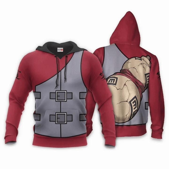 Gaara Naruto Anime Manga For Men And Women 3d Hoodie Zip Hoodie