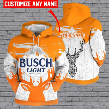 Personalized Busch Light Deer Ver59 All Over Print Hoodie, Zip Hoodie