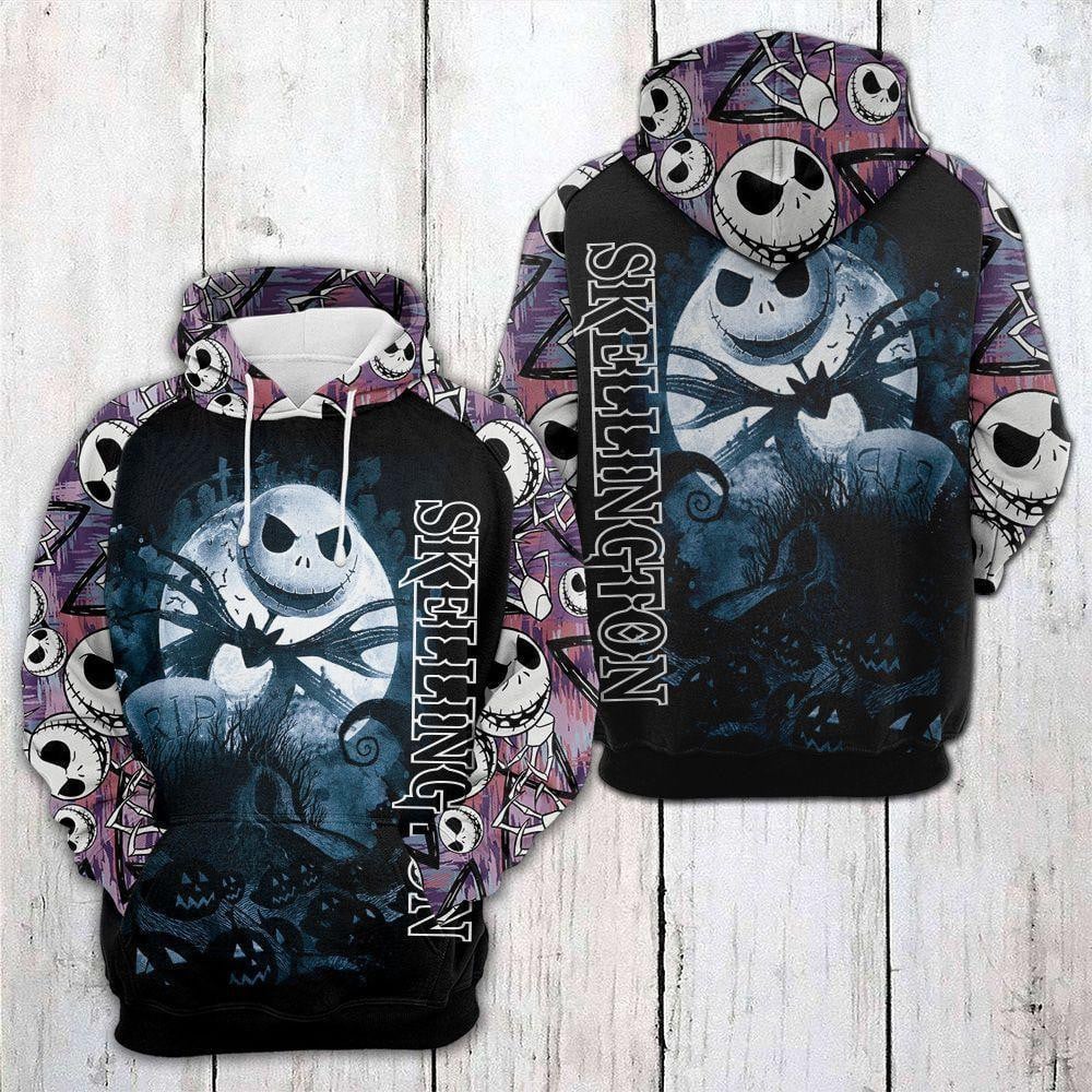 Jack Skellington Nightmare Before Christmas Pumpkin King Ver24 Aop Hoodie