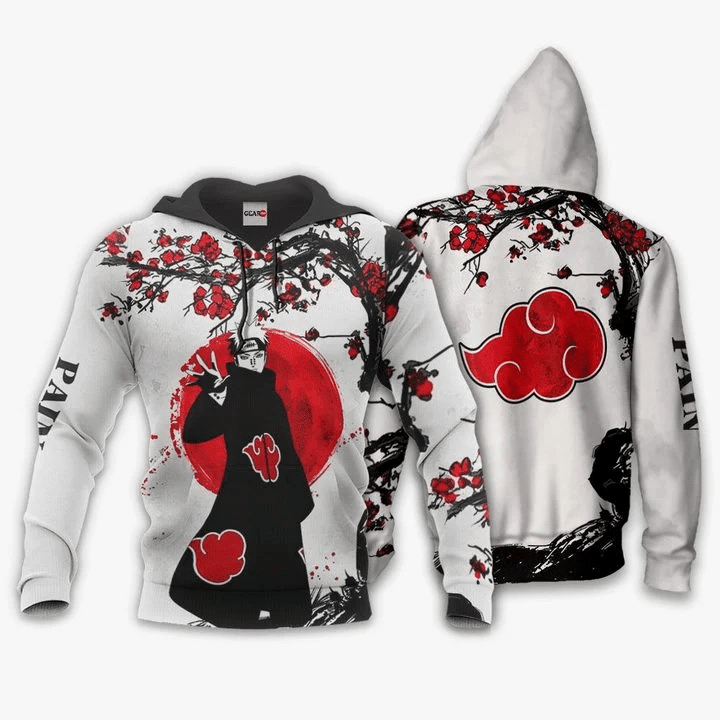 Akatsuki Nagato Anime Manga Naruto For Men And Women 3d Hoodie Zip Hoodie