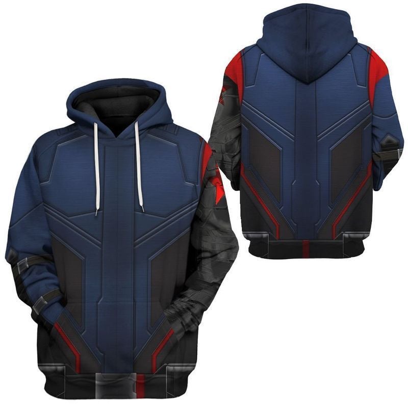 New Winter Soldier Over Print 3d Hoodie Zip Hoodie