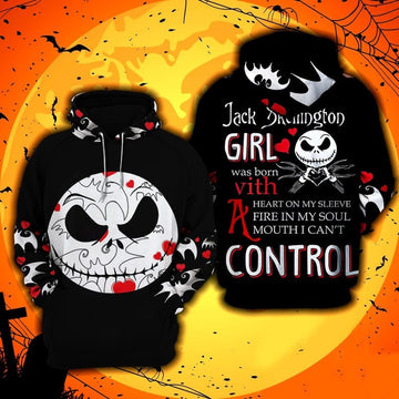 Jack Skellington &amp; Sally Halloween Horror 3d Hoodie Zipper Hoodie