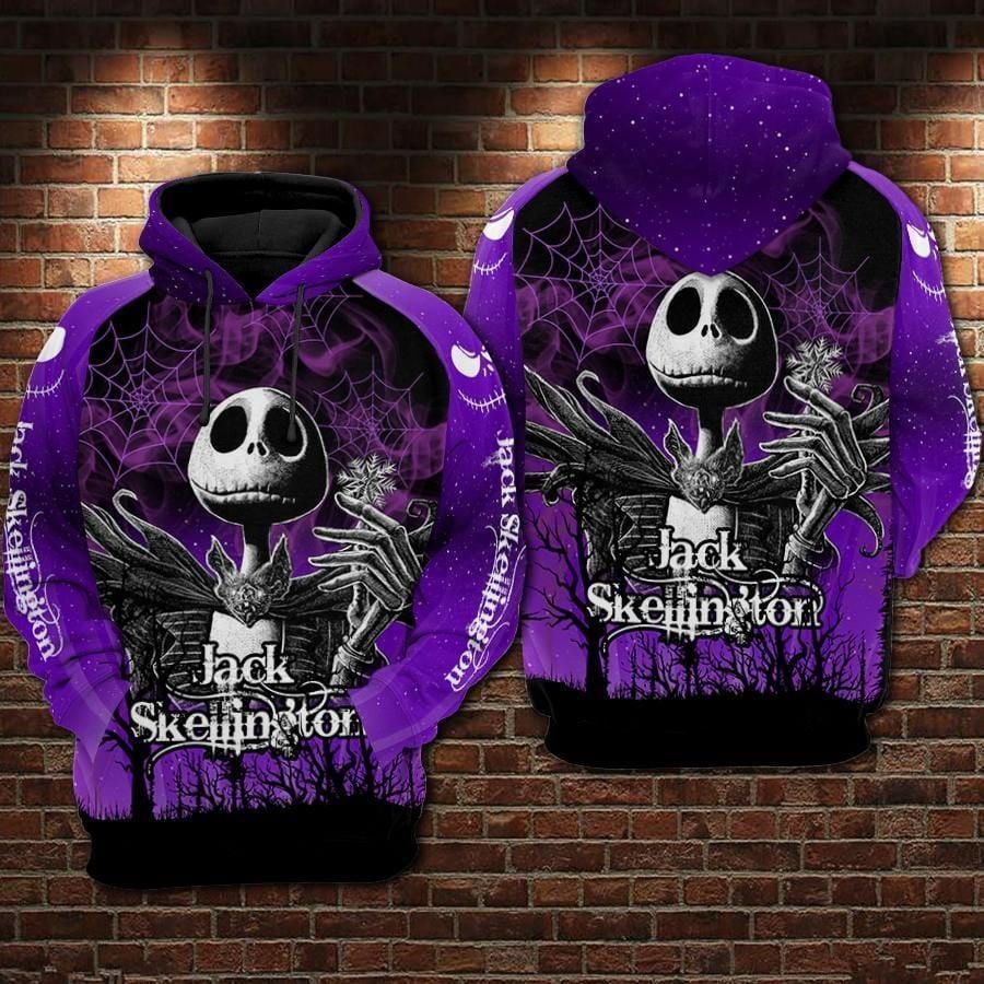 Jack Skellington Over Print 3d Hoodie Zip Hoodie 225