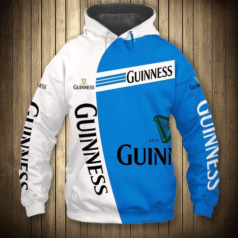 Guinness King Beer 5k423 Fan Gift Stylist Unisex Cartoon 3d Hoodie Zip Hoodie