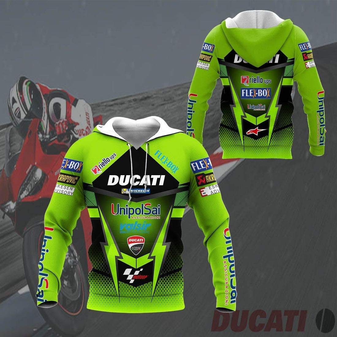 Ducati Shirt Fan Gift 225, Stylist Unisex 3d Hoodie Zip Hoodie
