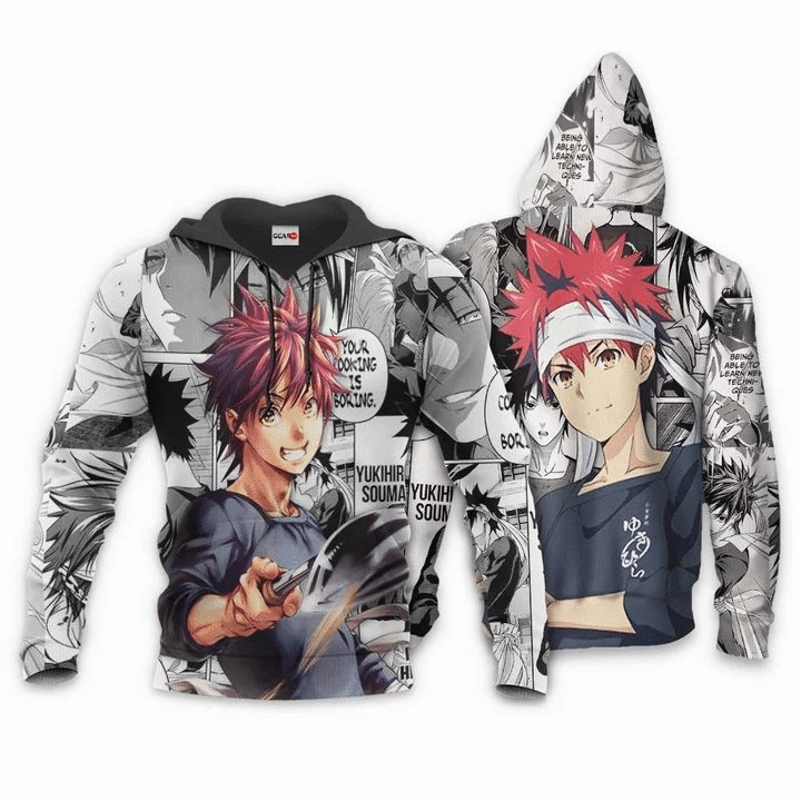 Shokugeki No Soma Yukihira Souma Food Wars Anime Manga For Men And Women 3d Hoodie Zip Hoodie