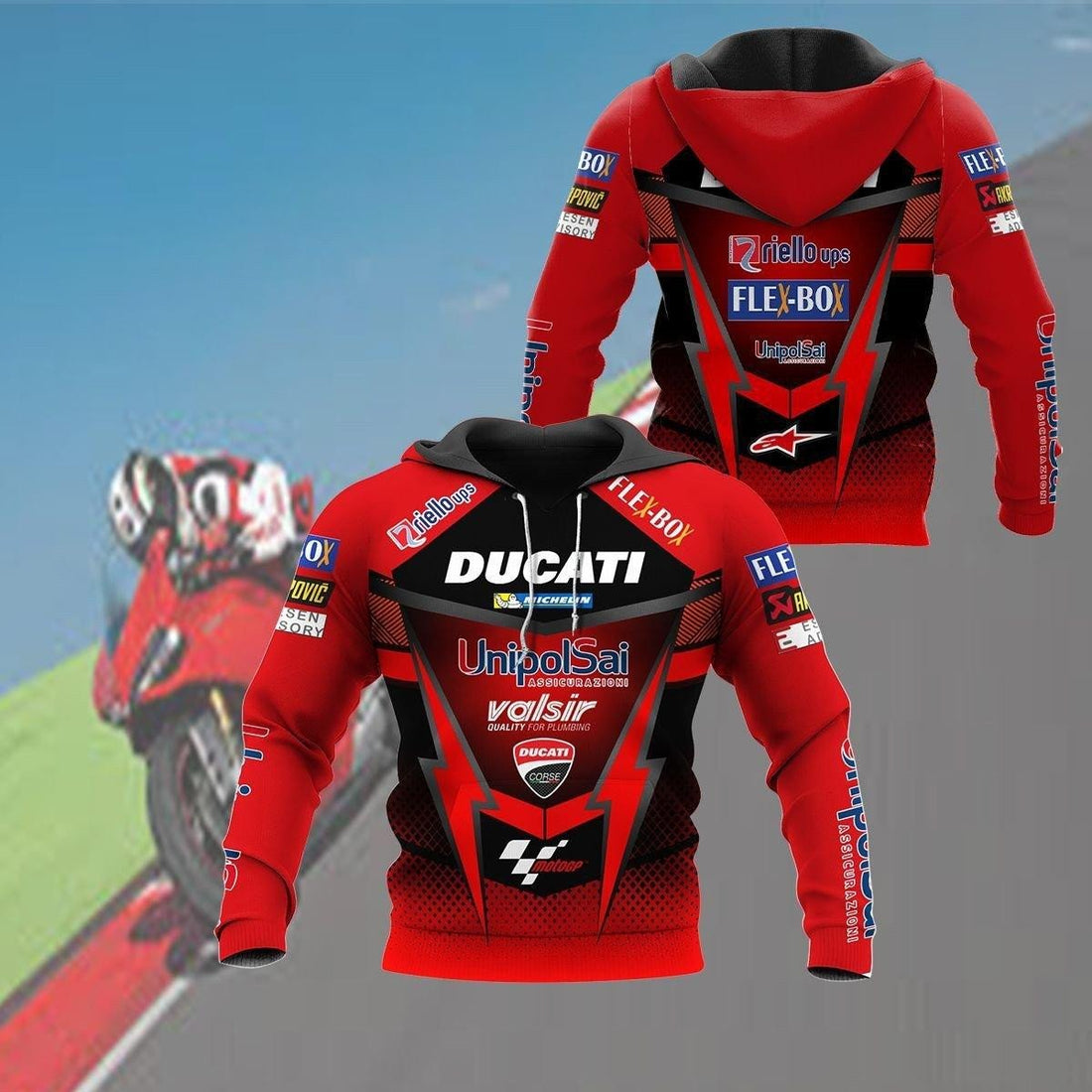 Ducati Shirt Fan Gift 167, Stylist Unisex 3d Hoodie Zip Hoodie