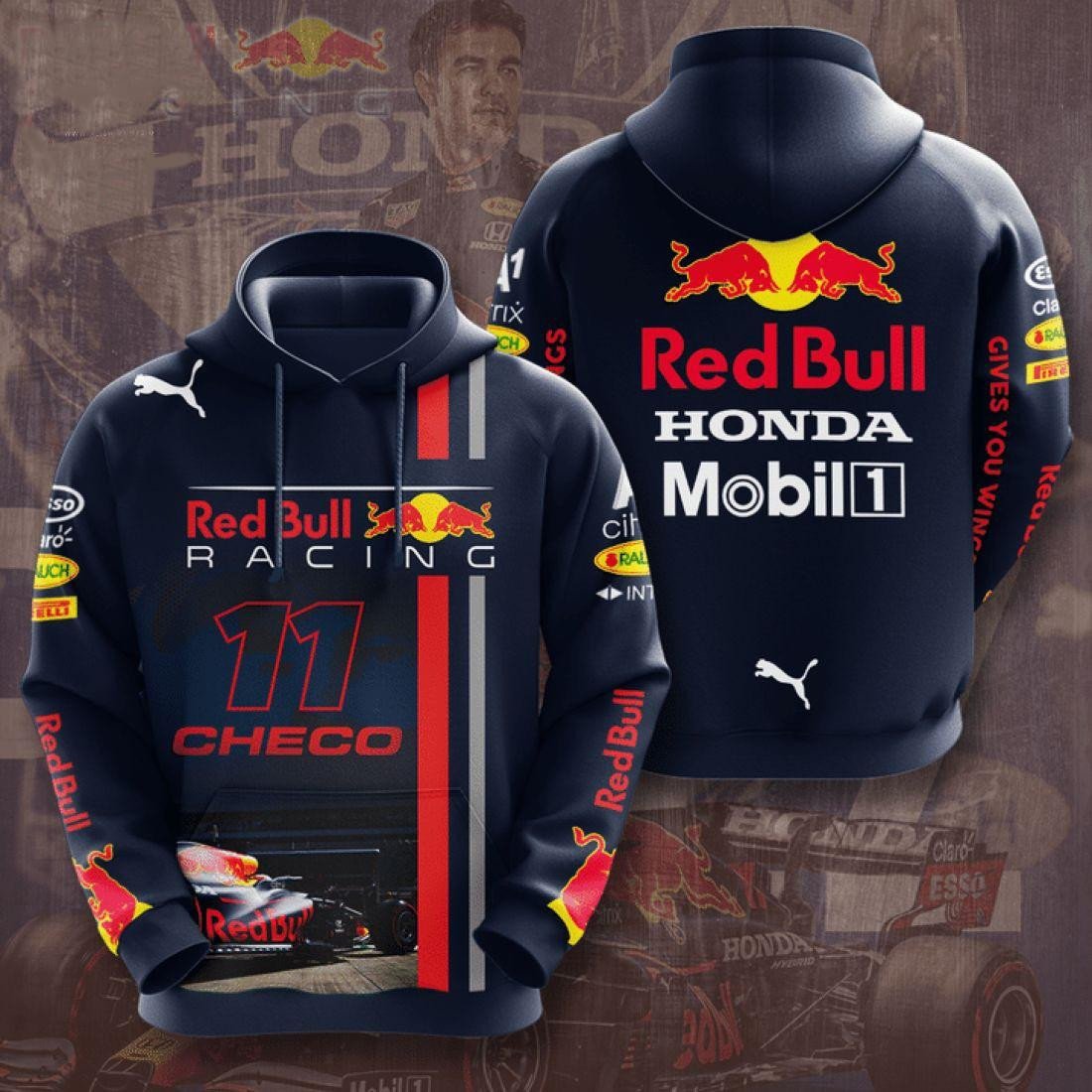 Checo 11 Sergio Perez Red Bull Formula 1 All Over Print Hoodie