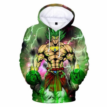 Broly Anime Manga Dragon Ball Gift For Men And Women Over Print 3d Hoodie Zip Hoodie