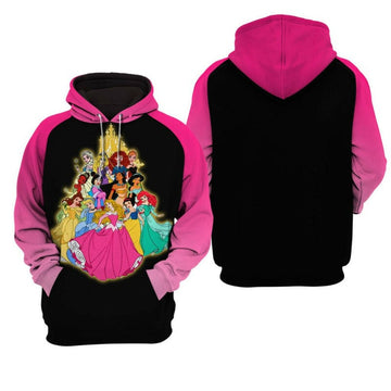 Disney Princess Unisex 3d Hoodie Zip Hoodie