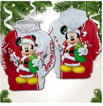 Mickey Mouse Christmas Walt Disney 3d Hoodie T Shirt Sweatshirt Zip Hoodie Bomber