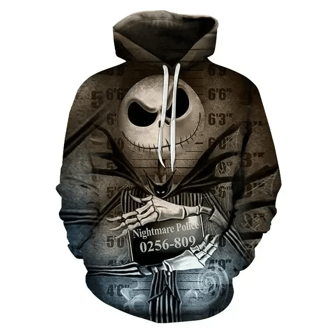 Jack Skellington Mug Shot 3d Hoodie Zip Hoodie 205