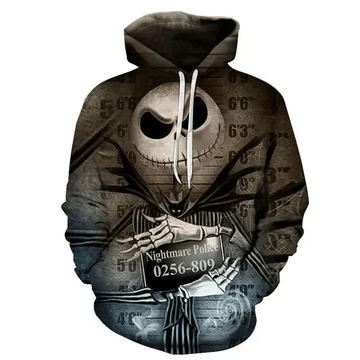 Jack Skellington Mug Shot 3d Hoodie Zip Hoodie 205