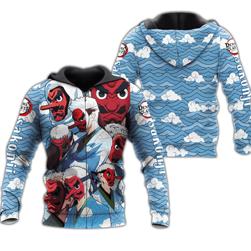 Sakonji Demon Slayers Anime Manga For Men And Women 3d Hoodie Zip Hoodie