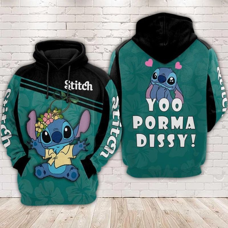 Lilo And Stitch Yoo Porma Dissy 3d Hoodie Zip Hoodie