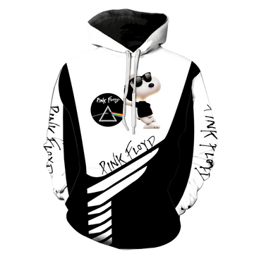 Snoopy The Peanuts, Vintage Snoopy Pink Floyd Music Band Aop Hoodie