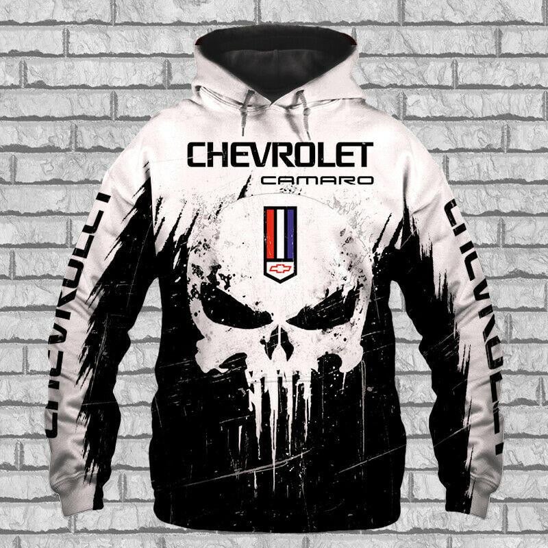 Chevrolet Camaro Skull Racing 3d All Over Print Hoodie 357