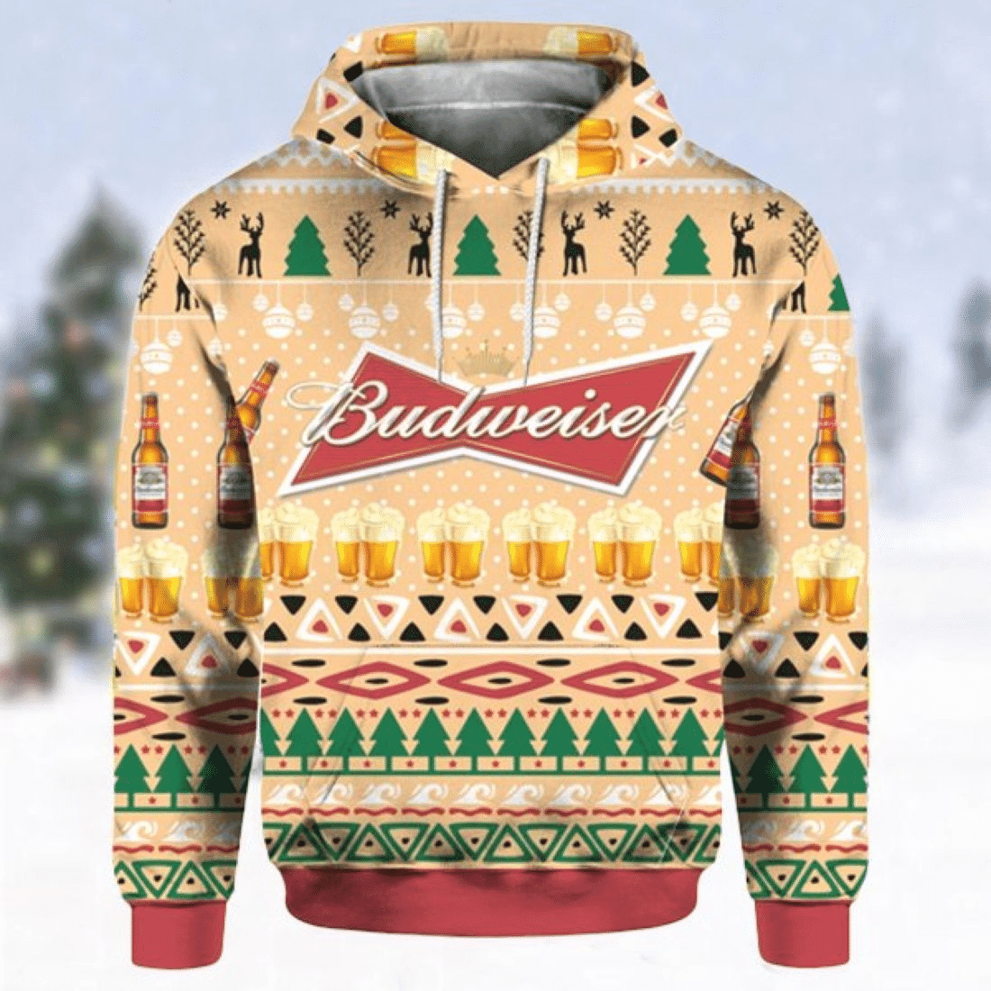 Budweiser Beer 1 Fan Gift, Budweiser Beer Aop Hoodie