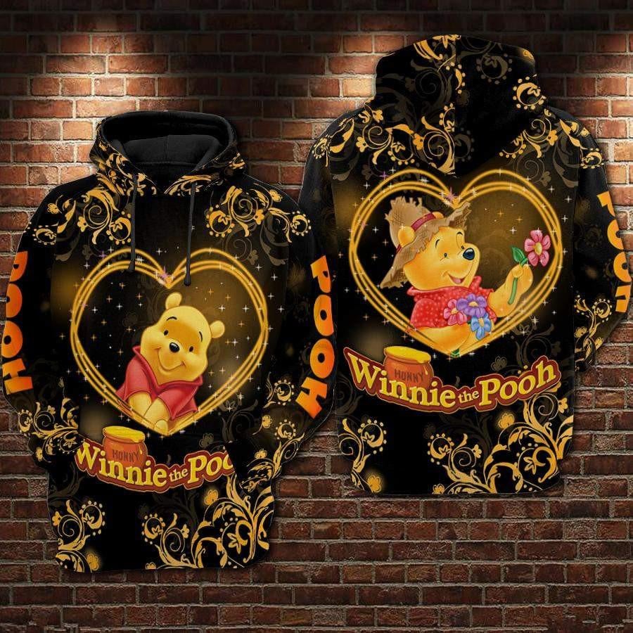 Cute Pooh Bear Disney, Winnie The Pooh Hunny Aop Hoodie