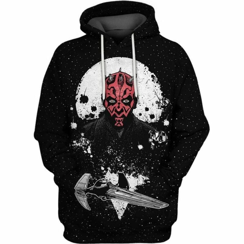 Darth Maul Scimitar Star Wars Over Print 3d Hoodie Zip Hoodie
