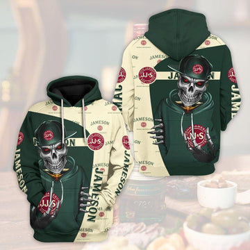 Jameson Irish Whiskey Skull Trending Hoodie 540