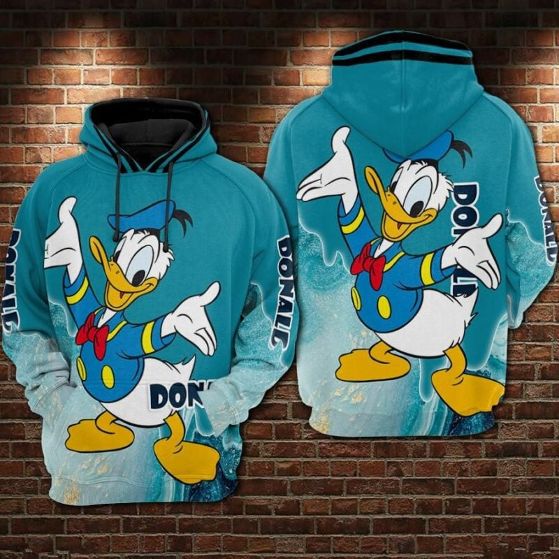 Donald Duck Movies Disney Over Print 3d Hoodie Zip Hoodie