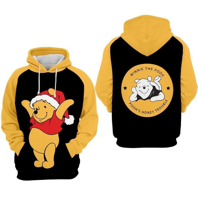 Winnie The Pooh's Honey Trouble Over Print 3d Hoodie Zip Hoodie