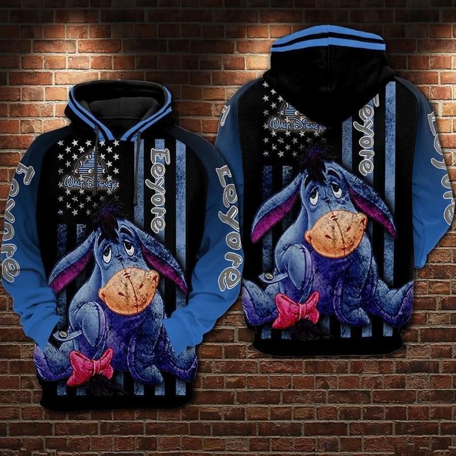 Eeyore Cartoon Winnie The Pooh Movies The Disney Over Print 3d Hoodie Zip Hoodie 697