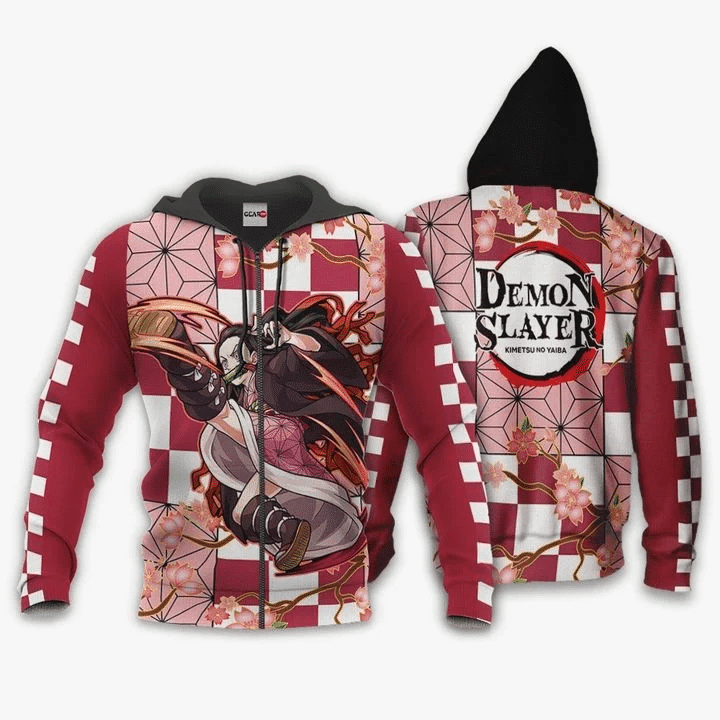 Nezuko Demon Slayer Anime Manga For Men And Women 3d Hoodie Zip Hoodie